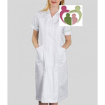 DVDDR Female Nursing Dress - WHITE/WHITE TRIM - WCG