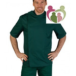 CX101 Men's Healthcare Tunic with Dental Style Collar - BOTTLE GREEN - WCG