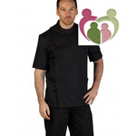 CX101 Men's Healthcare Tunic with Dental Style Collar - BLACK – WCG